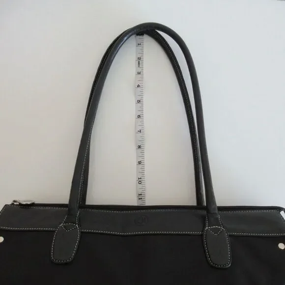 Chelsey Henry Large Black Tote with Kiwi Green Interior - Picture 6 of 13